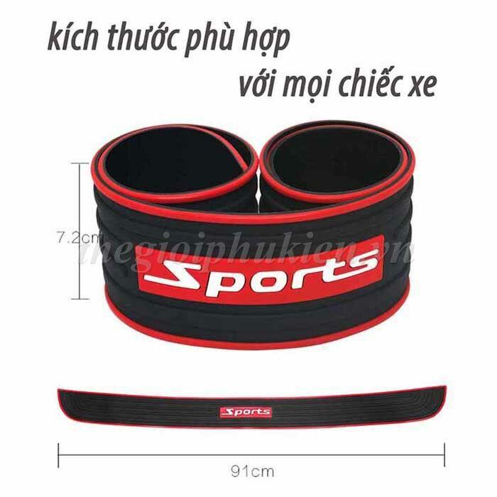 Combo 5 nẹp cao su Sport chống trầy bậc bước chân ngoài, bậc cốp ngoài Ô tô, Xe hơi đa năng