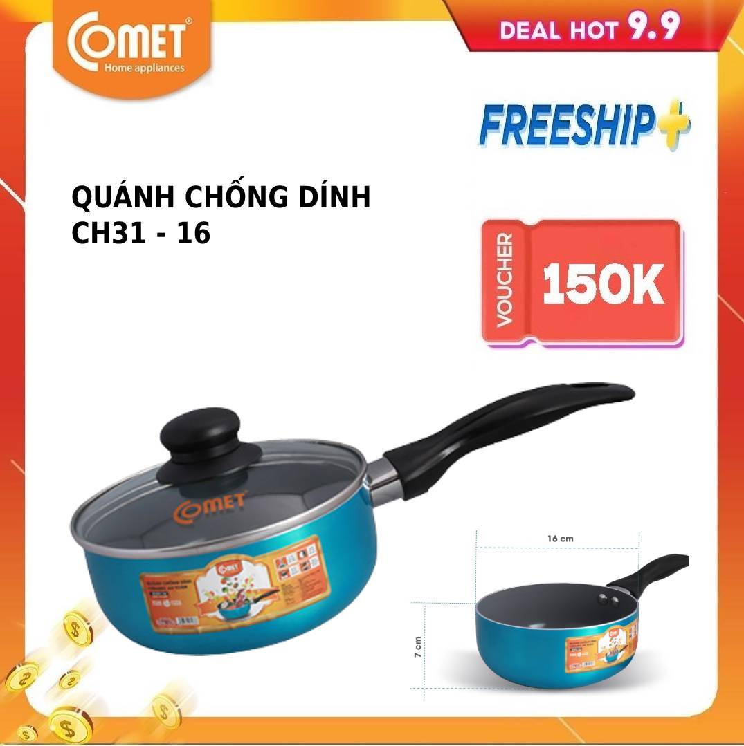 Quánh chống dính Ceramic an toàn Comet CH31-16