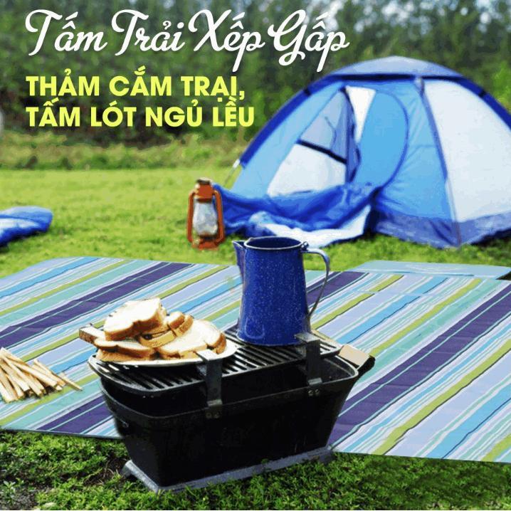 Tấm trải xếp gấp tiện lợi đi du lịch dã ngoại , cắm trại , đi phượt.