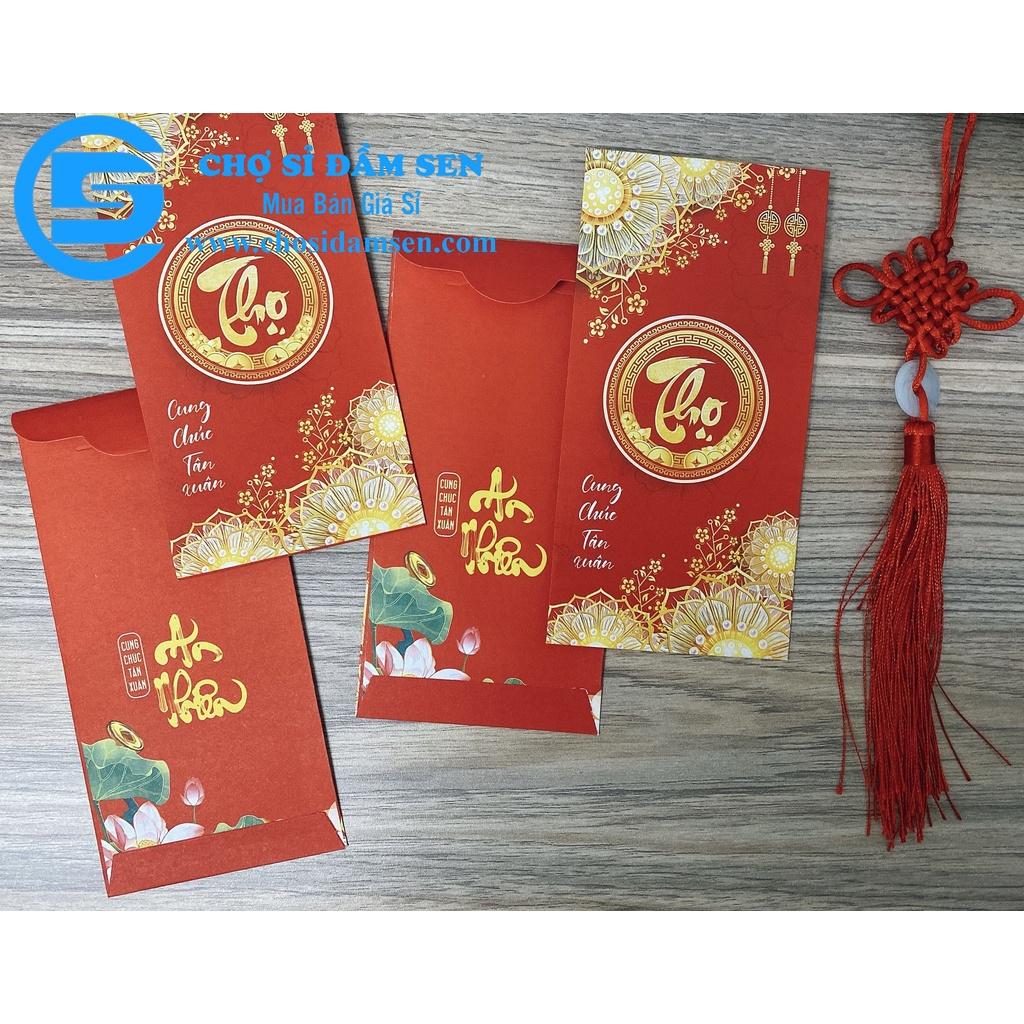 Set 10 Bao Lì Xì Phúc Lộc Thọ. Bao Lì xì truyền thống, Quà tặng Phong Thủy G294-Baolixi-PLT