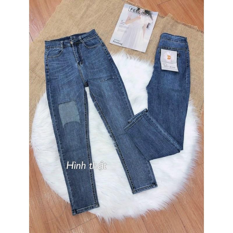 Quần jeans ôm body lưng siêu cai nút kiểu -j20