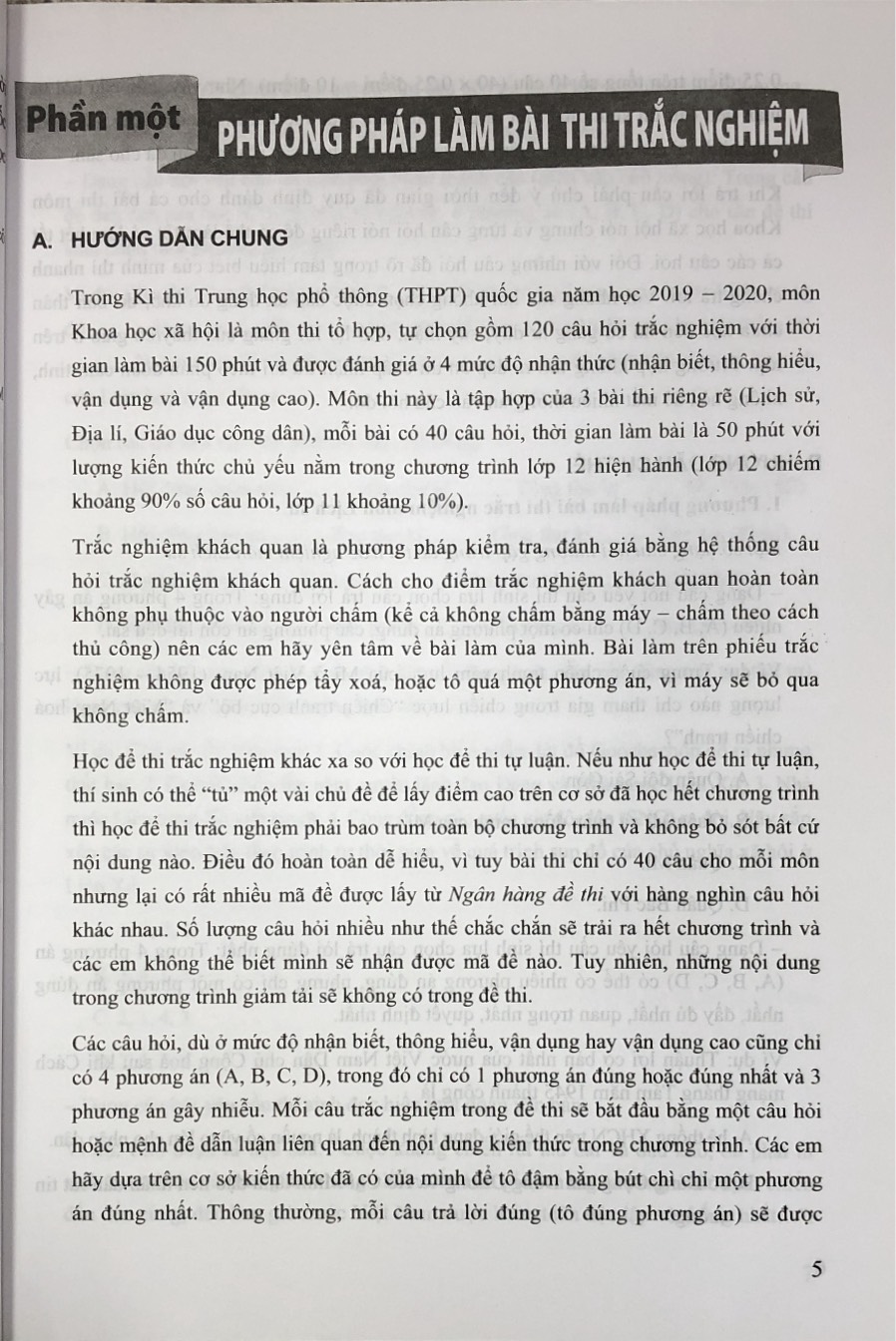 Bộ đề trắc nghiệm luyện thi trung học phổ thông quốc gia năm 2020 môn Khoa học xã hội tập 1