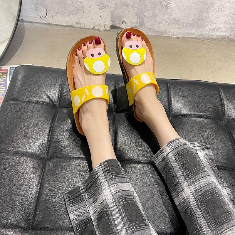 Slipper women summer online celebrity ins wears 2021 new fashion Korean version of Baida anti-skid soft sole cute cartoo