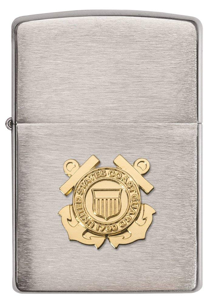 Bật Lửa Zippo US Coast Guard Emblem Brushed Chrome 280CG