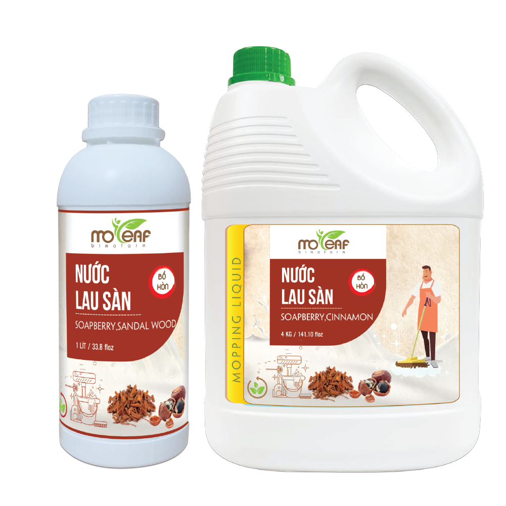 Nước lau sàn Hữu cơ Moleaf đuổi muỗi tinh dầu Gỗ Đàn Hương 4000ml