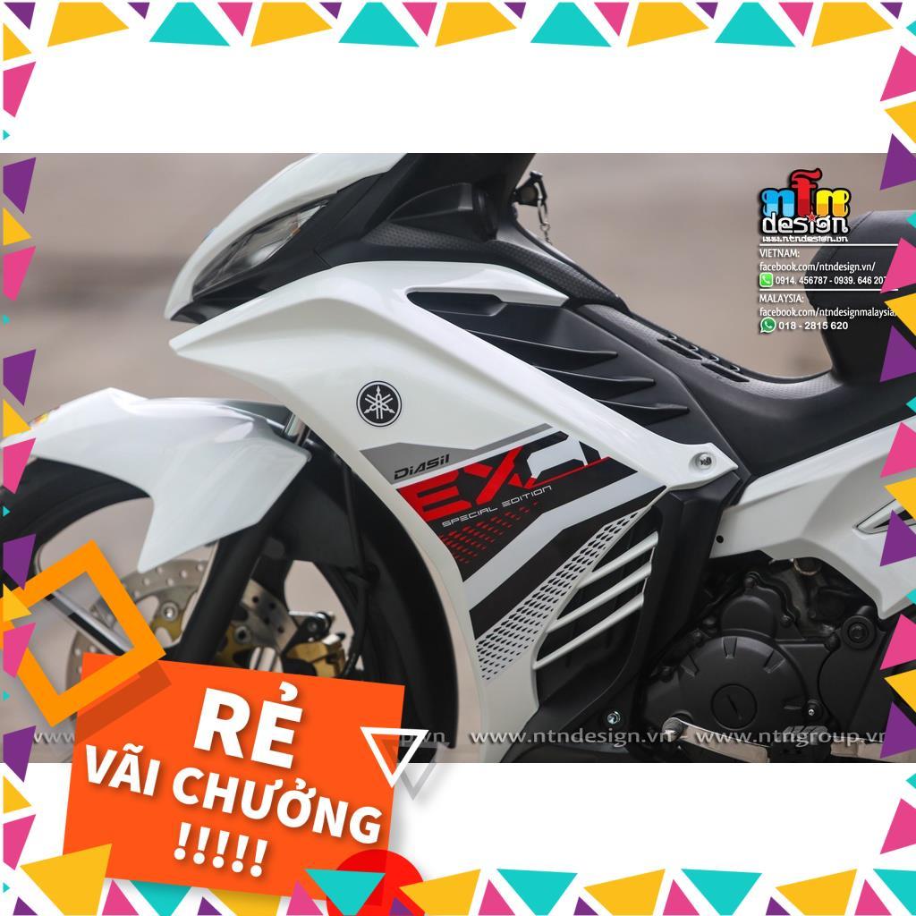 Tem Rời Exciter 135 Mẫu Trắng Đen Đỏ Chữ EX