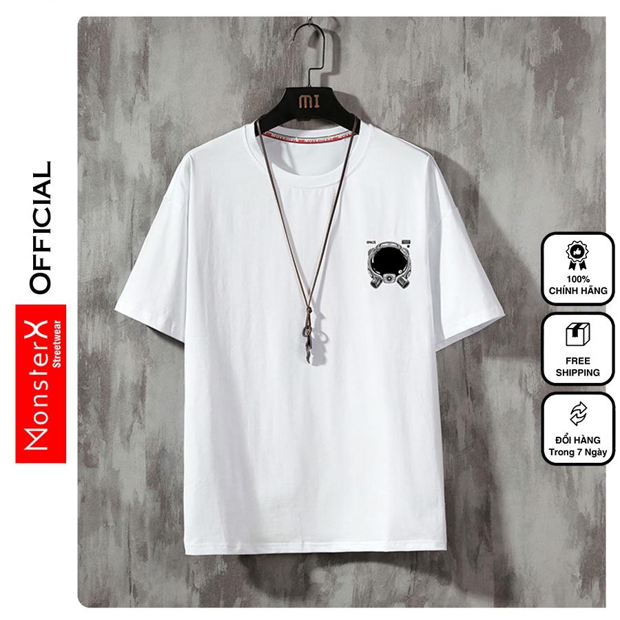 Áo thun unisex MonsterX VŨ TRỤ SPARE phông tay lỡ nam nữ form rộng Oversize 2 màu