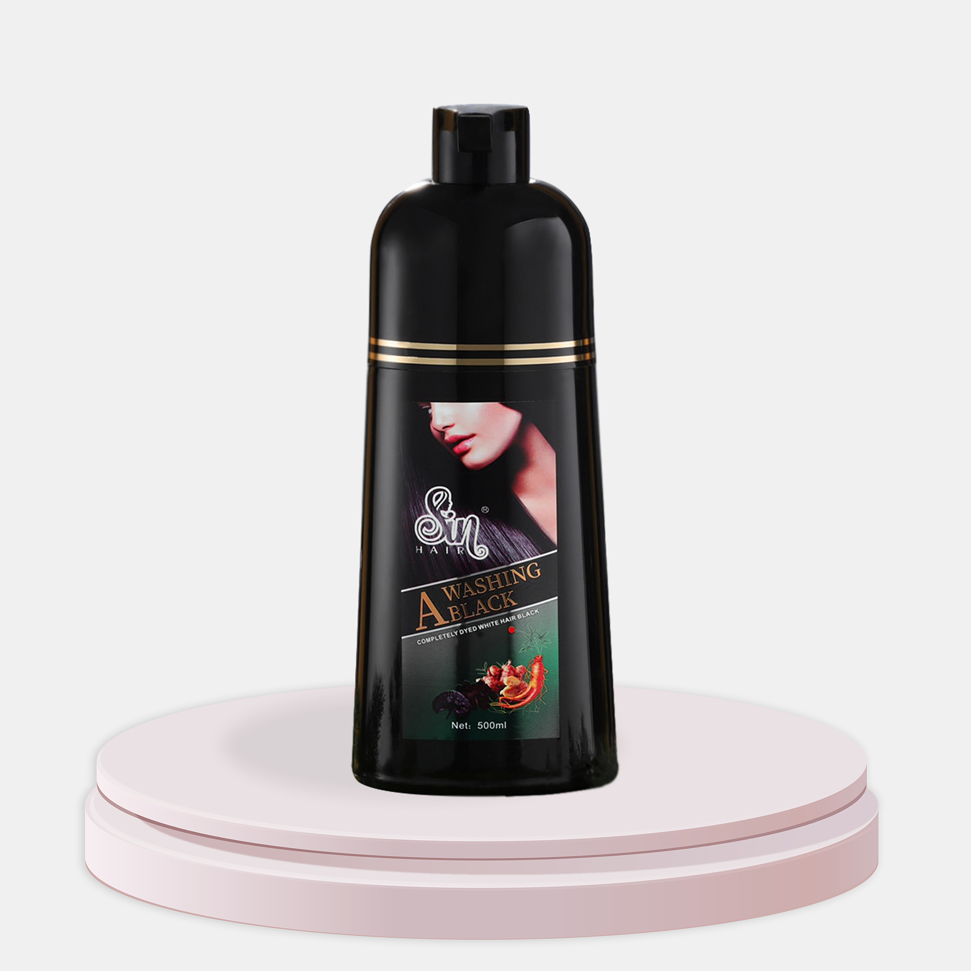 Dầu gội phủ bạc Sin Hair 500ml phủ màu đen nâu tóc tự nhiên nhân sâm