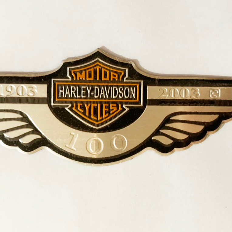 Tem Nhôm dài trắng dán xe Harley Davidson cao cấp