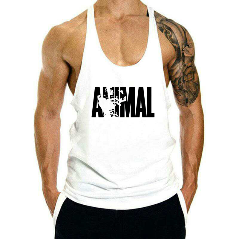 Ba lỗ gym nam Amimal - Họa tiết đơn giản với dòng chữ ANIMAL được làm mờ sơn