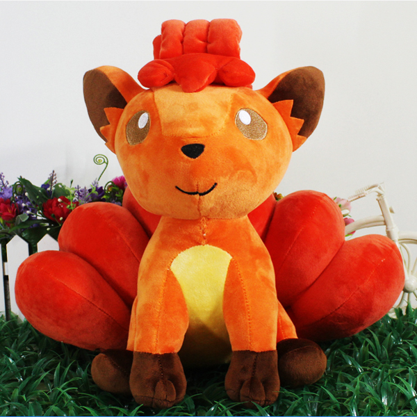 Gấu Bông Pokemon Vulpix - Cáo Cam 6 Đuôi (30 Cm) Gb132 (Tặng 1 Móc Khóa Dây Da Pu Đính Đá Lấp Lánh)