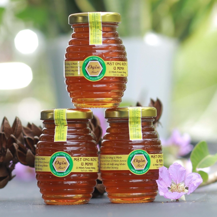 Combo 10 hũ thủy tinh 100ml mẫu con ong nắp thiếc đen vặn – hủ đựng mật ong, yến chưng, gia vị, sữa chua