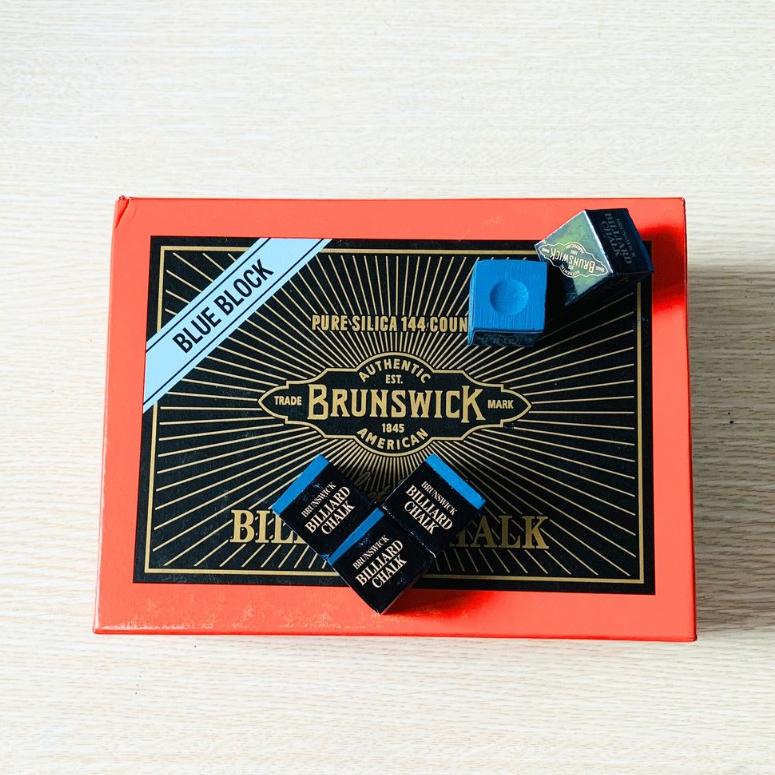 Lơ Bida BRUNSWICK Nhập Khẩu Tầm Trung Ít Bụi, Độ Bám Cao,Phấn Bi A Không Độc Hại Cho Da Tay- 1 Hộp - BIDA TRƯỜNG THỌ