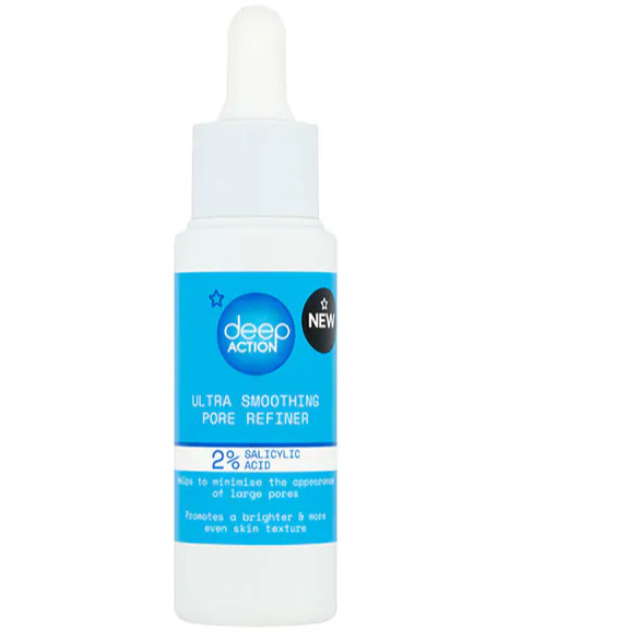 Tinh chất Superdrug Deep Action 2% Salicylic Acid Ultra Smoothing Pore Refiner 30ml (Bill Anh)