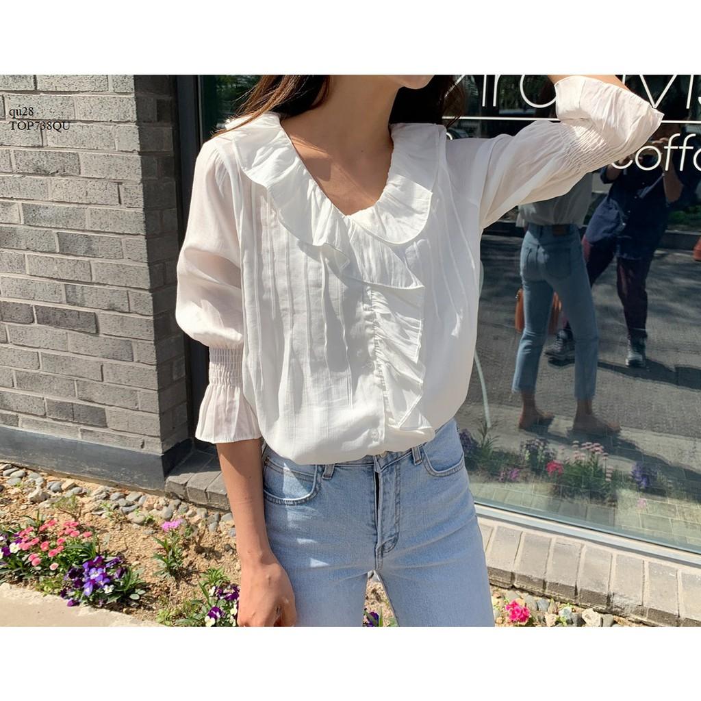 TOP654 ÁO KIỂU NỮ NHÚN BÈO