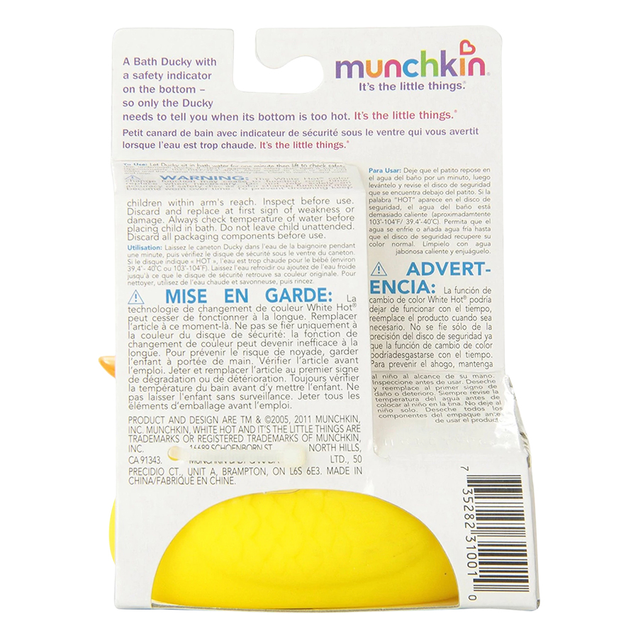 Vịt Vàng Báo Nóng Munchkin MK31001