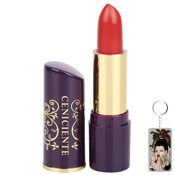 Son thỏi mịn môi lâu phai Naris Ceniciente Lipstick Nhật Bản 3g (#104: Đỏ cherry) + Móc khóa