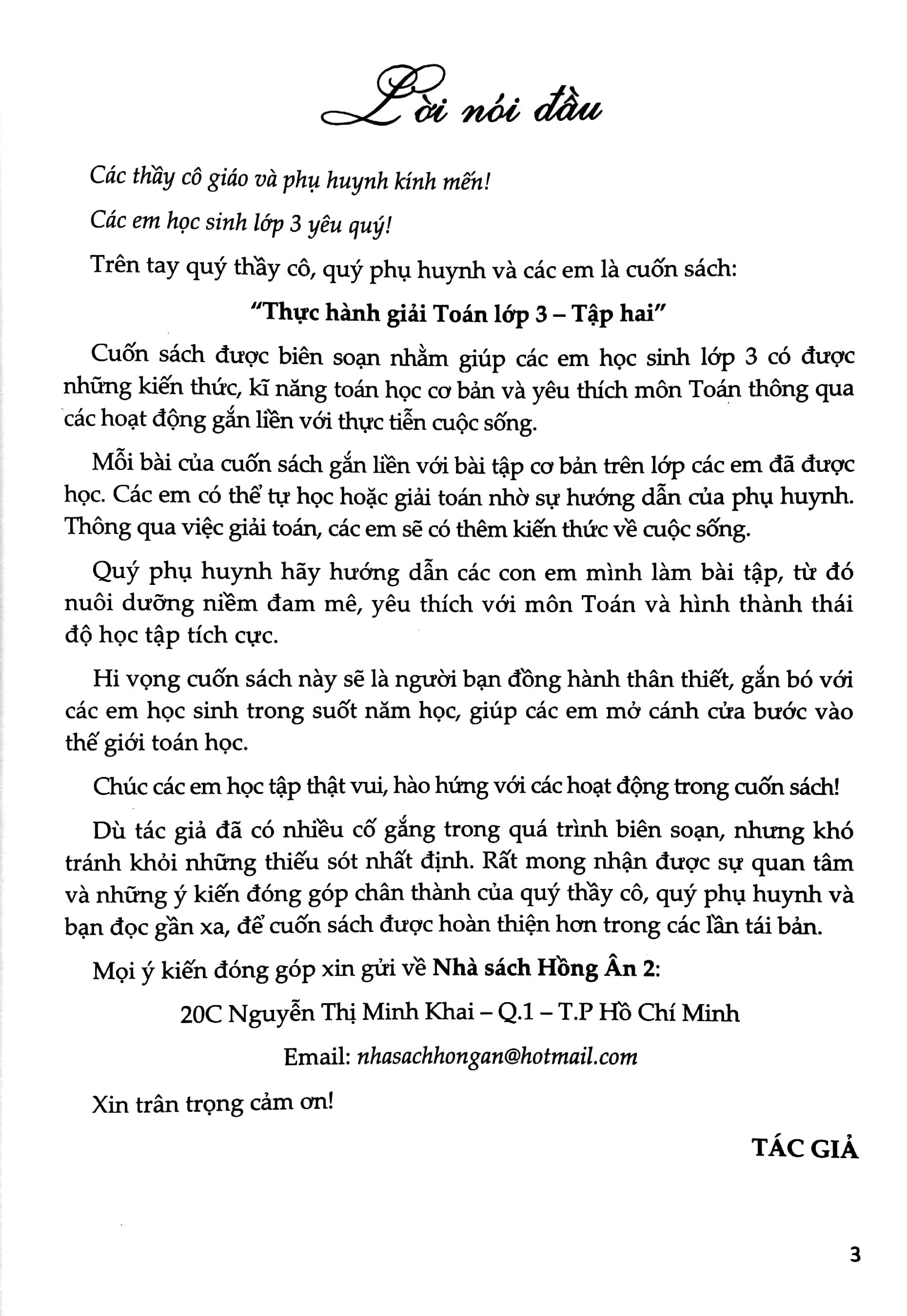 Thực Hành Giải Toán Lớp 3 - Tập 2