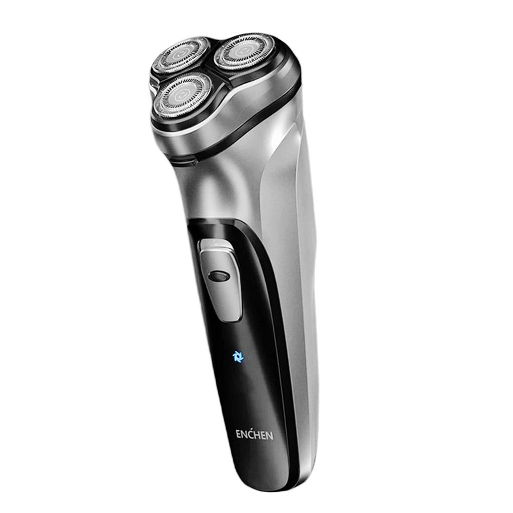2pcs USB Rechargeable Men 3D Rotary Electric Beard Shaver Beard Trimmer