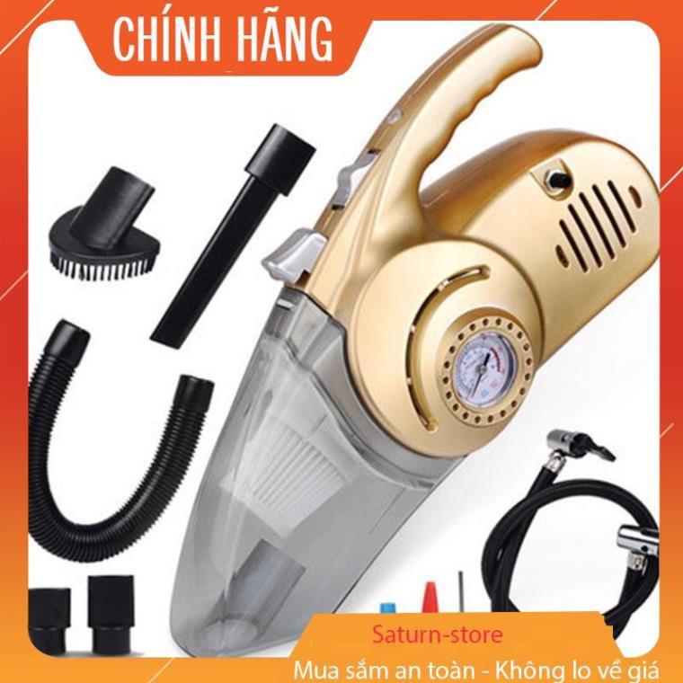 Máy Hút bụi ô tô kiêm bơm lốp 4in1 đa năng -Kiêm Bơm Lốp Xe - Đèn Pin Và Đo Áp Suất Xe _GNG shop