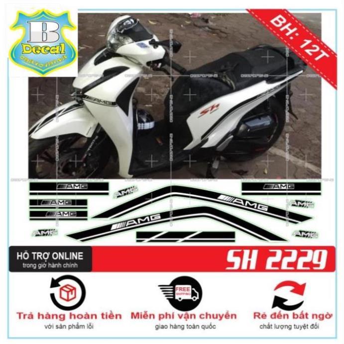 Tem rời dành cho SH 2019 AMG TRẮNG ĐEN