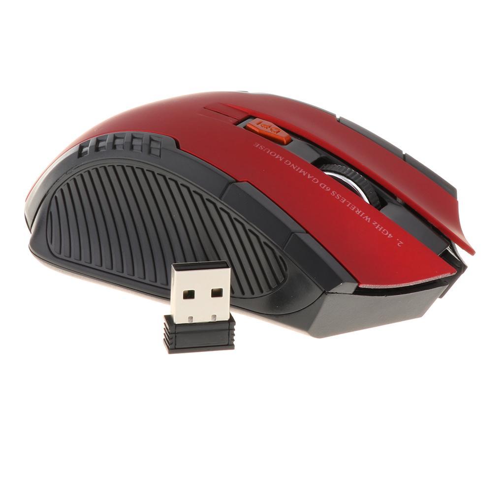 Wireless Gaming Mouse Scroll Wheel & USB Receiver for Laptop Computer