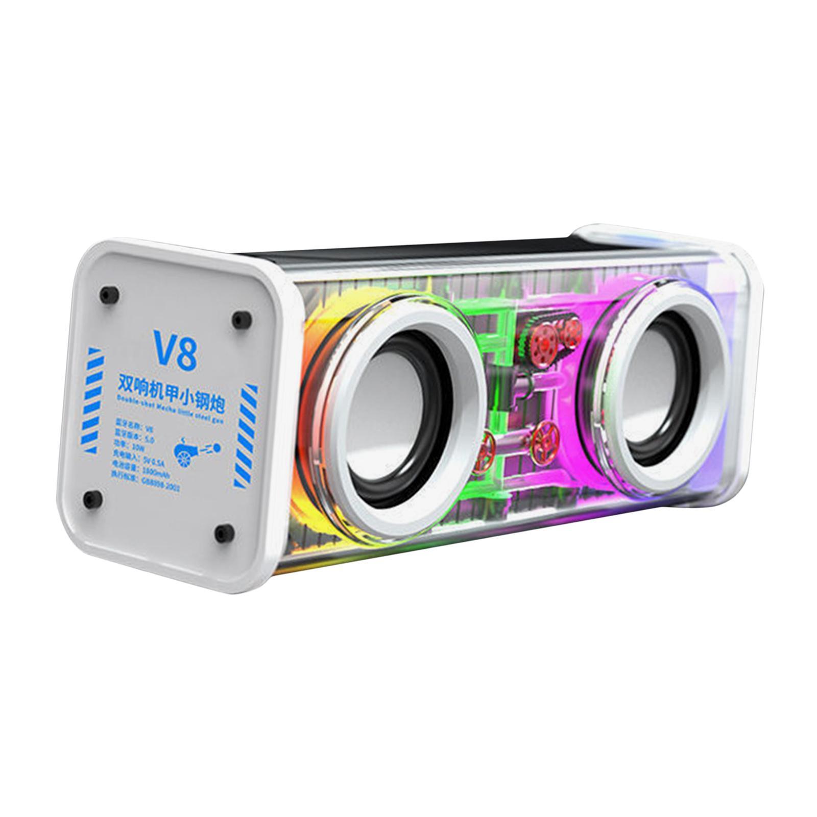 Portable Wireless Speaker Colorful RGB Light V5.3 10W for Home Party Desktop