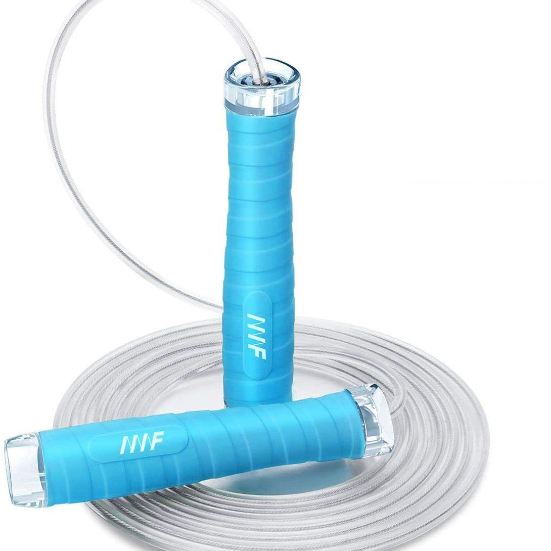 Dây Nhảy Bộ 2 Có Thể Điều Chỉnh Tốc Độ Bỏ Qua Sợi Dây Bằng Hợp Kim Nhôm Tay Cầm Lý Tưởng Cho Tập Luyện Fitnes Giảm Cân Quyền Anh
