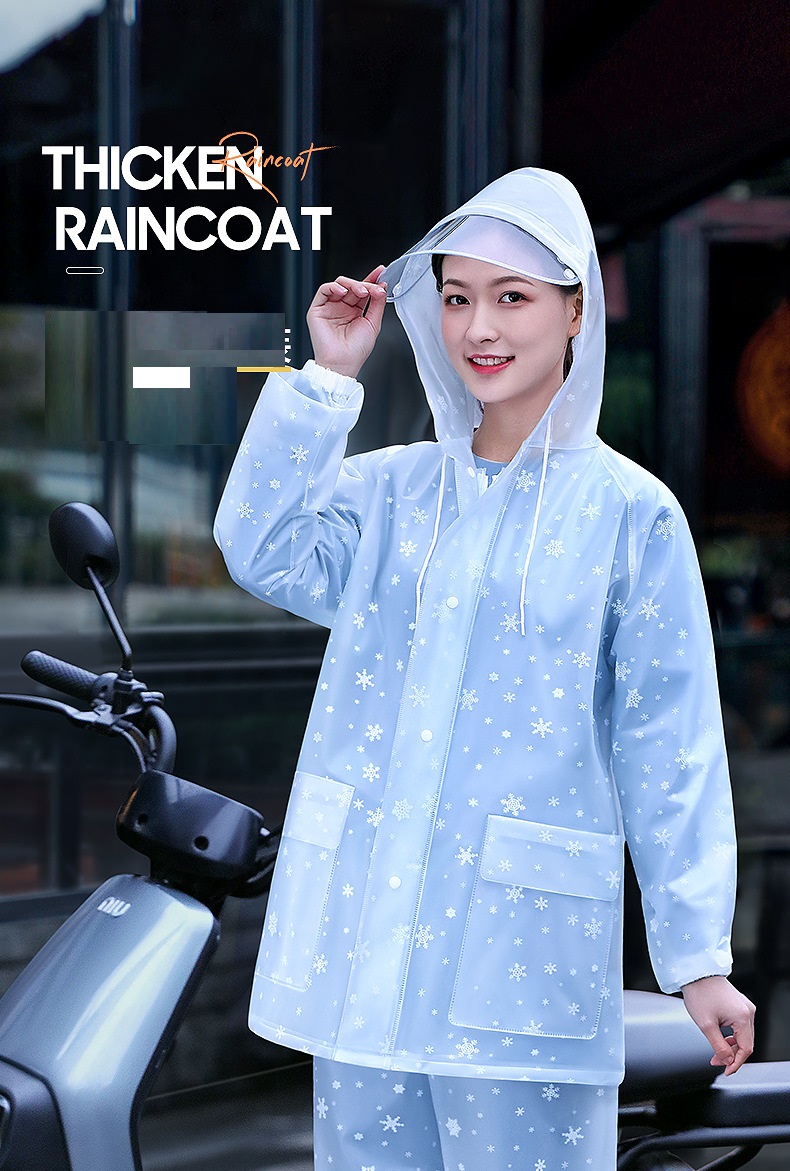 Áo Mưa, Quần Áo Mưa Bộ Nữ Dày Thân Dài Chống Bão Chống Nước người lớn, áo mưa bộ , raincoat coat