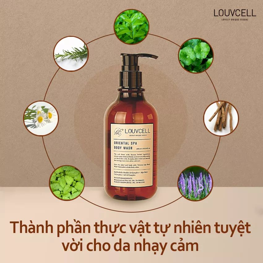 Dầu Tắm Đông Y Louvcell Oriental Spa Body Wash 300ml