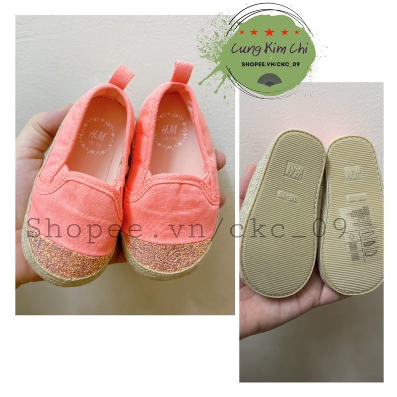 Sẵn giày slipon màu cam cho bé gái HM UK