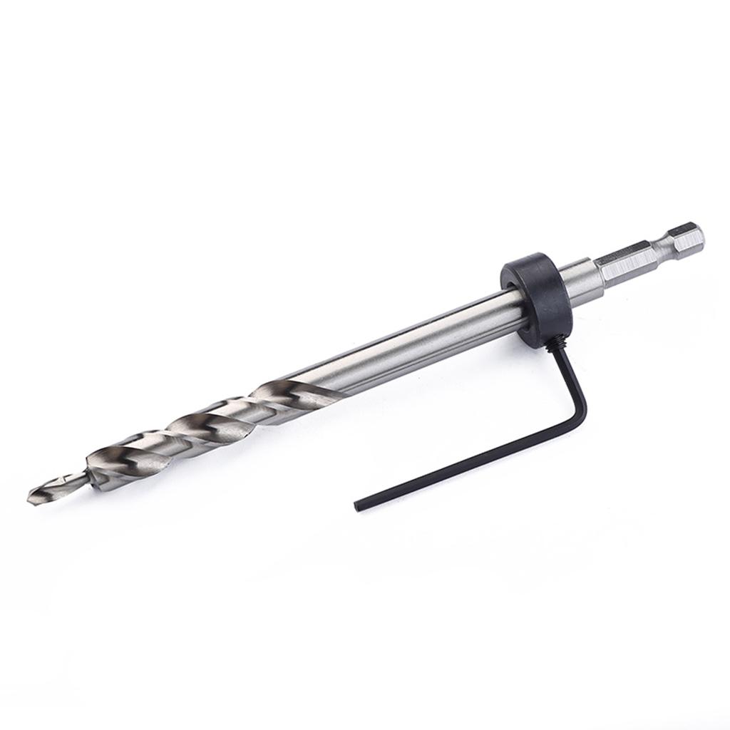 9.5mm HSS Woodworking Oblique Hole Locator Twist Step Drill Bit Hex Shank