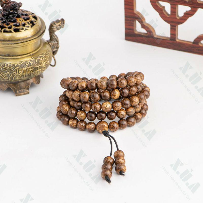 Vòng Tay Trầm Tốc 108 hạt Loại 6ly, Cầu May Mắn, An Lành