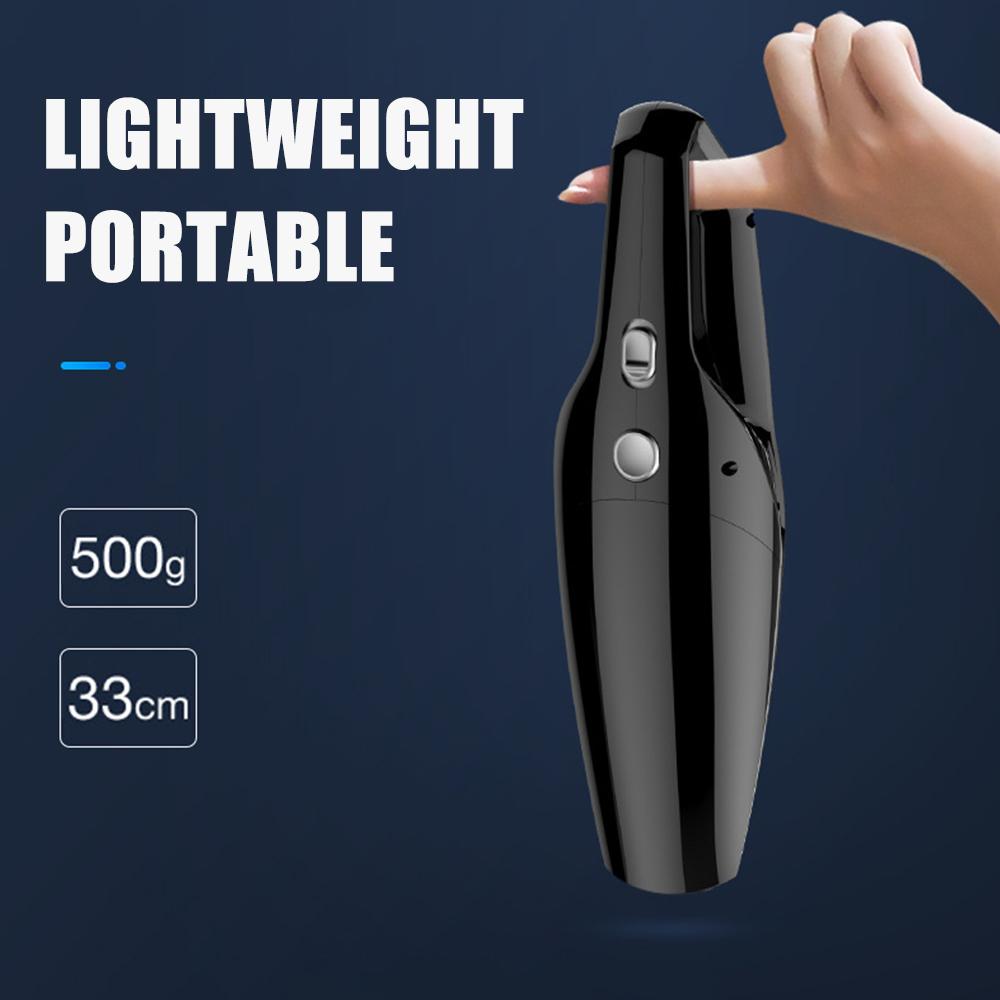 Handheld Car Vacuum Cordless Cleaner Powerful Cyclone Suction USB Rechargeable Portable Auto Mini Car Vacuum Pet Hair