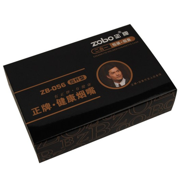 Tẩu thuốc cao cấp ZB-065 kim loại không gỉ cao cấp kèm hộp đựng thuốc sợi hoặc 10 điếu (màu ngẫu nhiên)