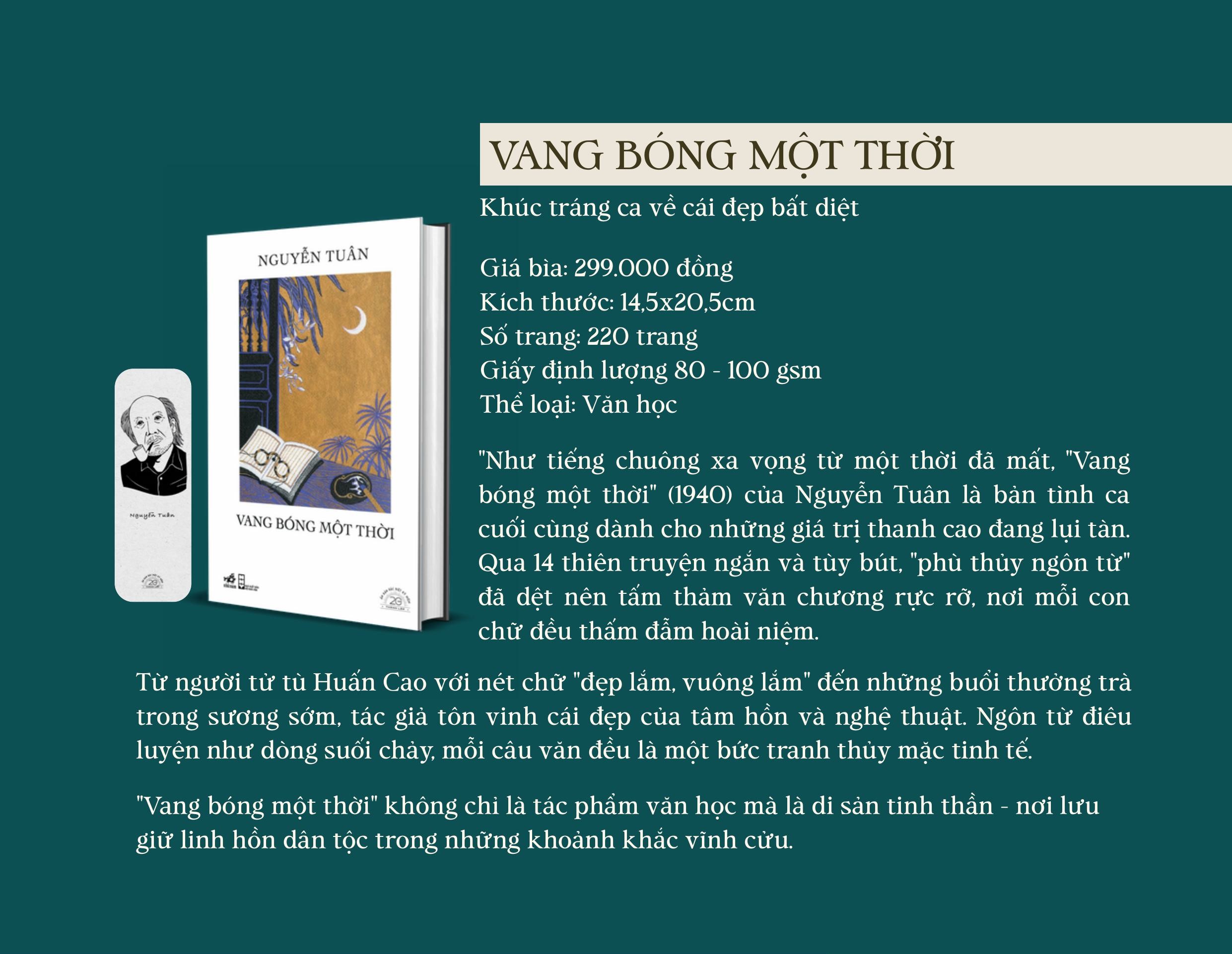 (Ấn bản đặc biệt kỷ niệm 20 năm Nhã Nam) VANG BÓNG MỘT THỜI - Nguyễn Tuân - Nhã Nam
