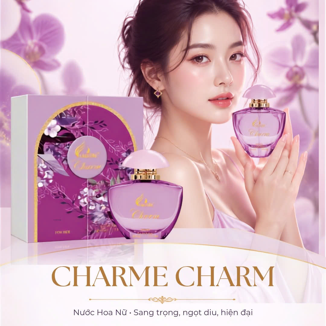 Nước Hoa Nữ Charme Charm 50ml Chính Hãng – Sang Trọng, Ngọt Dịu, Hiện Đại, Lưu Hương 7–12 Giờ