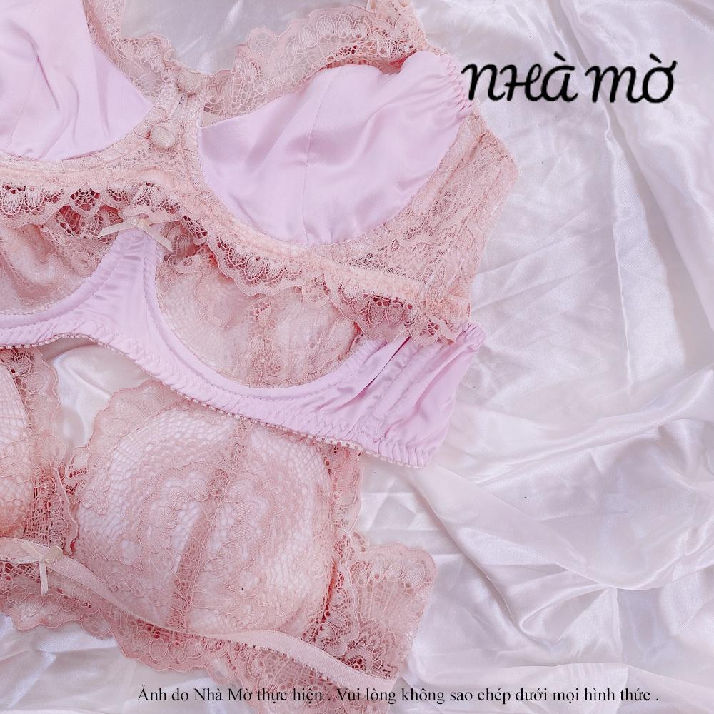 Bộ Sưu Tập Bra ren hồng đất phối phi lụa CÁ CONCEPT đồ lót thiết kế bra sexy