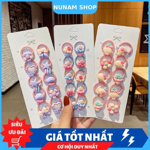 SET10 - DÂY BUỘC TÓC NHIỀU MẪU CUTE CHO BÉ YÊU - NUNAM SHOP