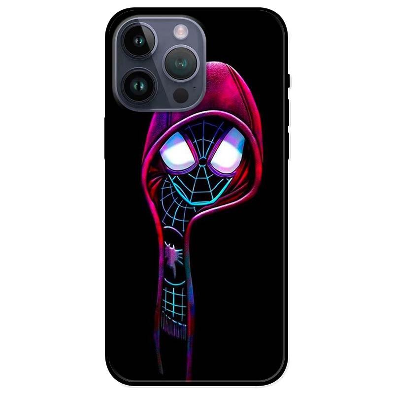 Ốp lưng dành cho Iphone 14 - Iphone 14 Plus - Iphone 14 Pro - Iphone 14 Pro Max - Nhện Đen Nón Đỏ