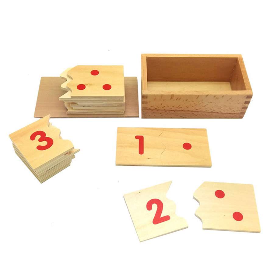 Thẻ ghép từ 1-10 Giáo cụ Montessori