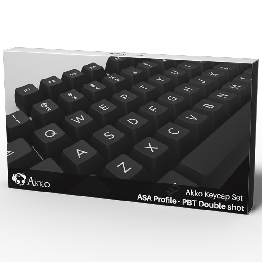 Nút Bàn Phím Cơ AKKO Keycap Set - White On Black - Hàng Chính Hãng