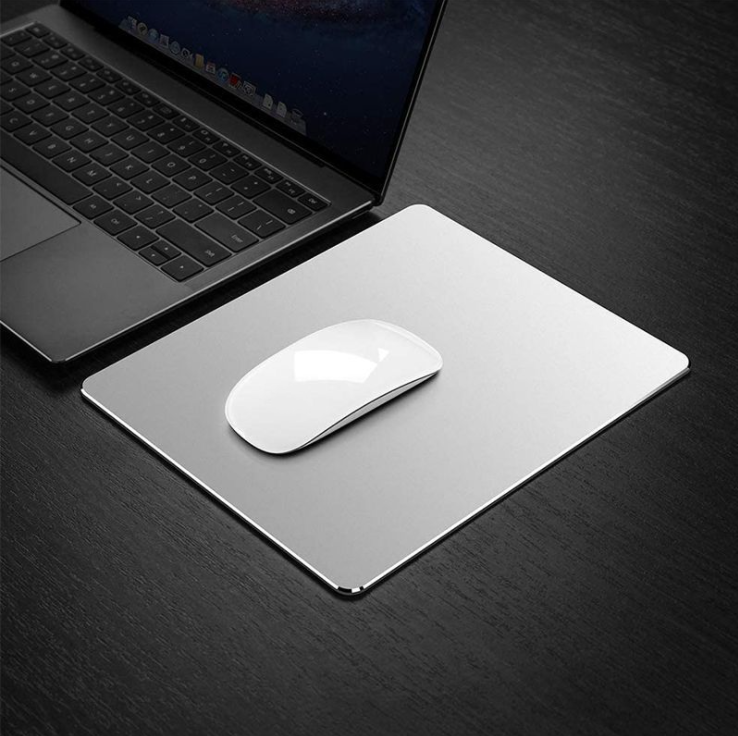 Lót Chuột Hợp Kim Nhôm Nguyên Khối Cao Cấp Mouse Pad kiêm Bàn di chuột bằng nhôm Aluminium Mouse Pad - Hàng Chính Hãng