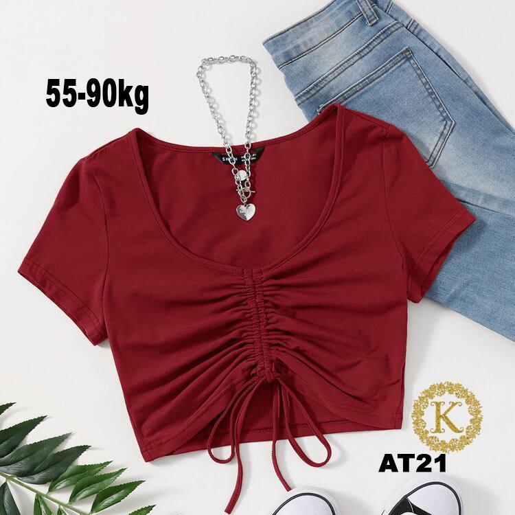 Áo croptop nữ tay ngắn bigsize 55-90kg kimfashion,áo bigsize nữ phong cách Hàn Quốc AT21