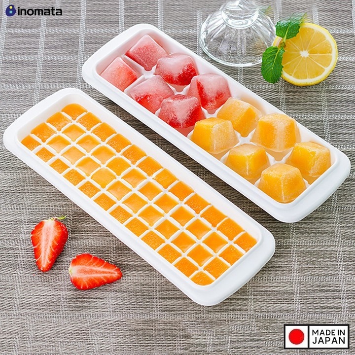 Khay làm đá có nắp đậy Inomata Cool Ice 8 viên / 12 viên / 48 viên - Hàng nội địa Nhật Bản |#Made in Japan