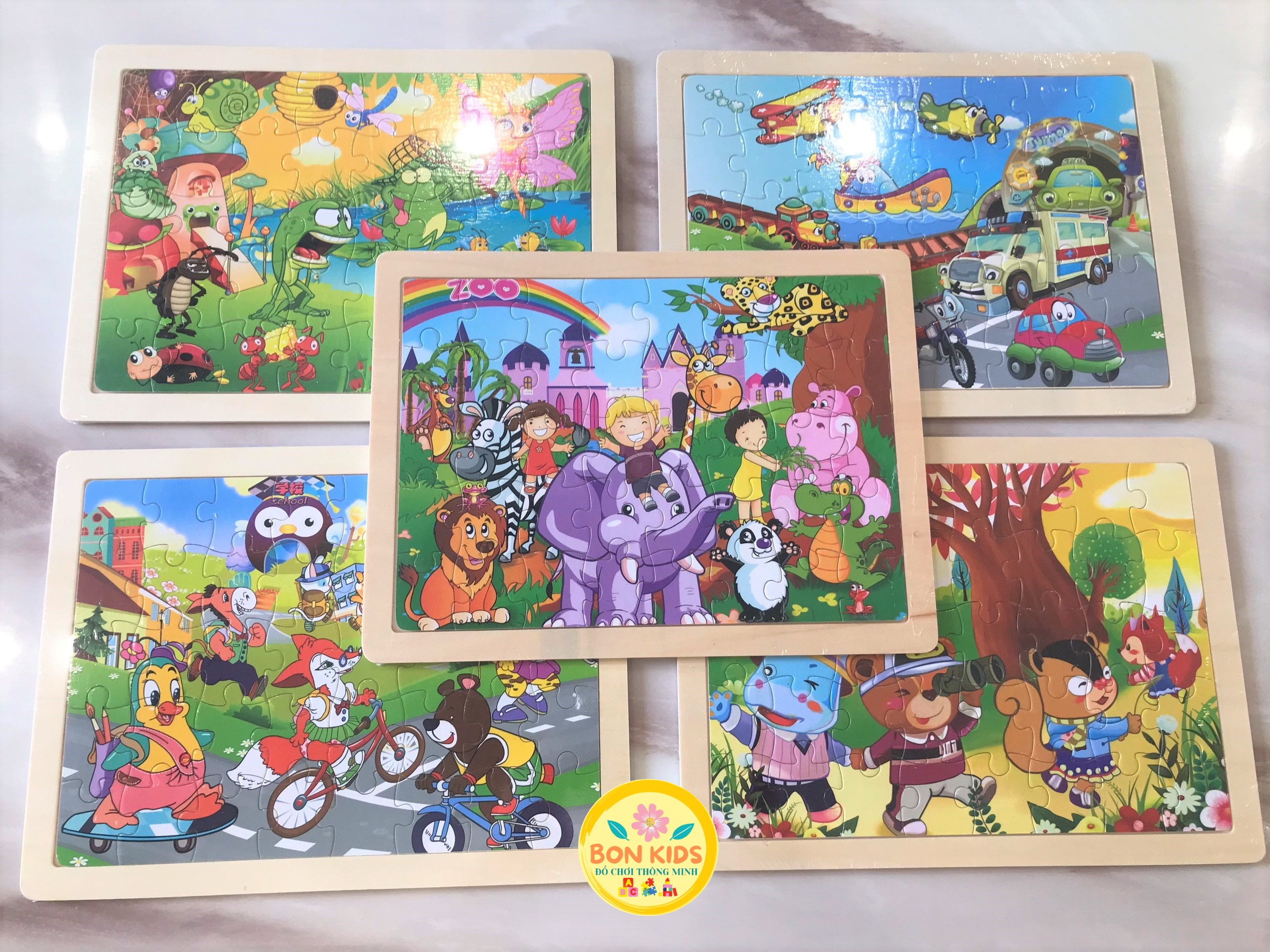 Đồ chơi tranh xếp hình 40 mảnh puzzle cho bé - Đồ chơi thông minh trẻ em