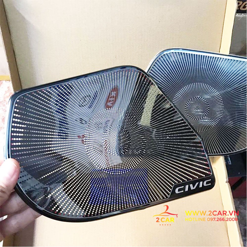 Ốp Màng Loa xe Honda Civic 2017- 2020 Mẫu Titan Cao Cấp