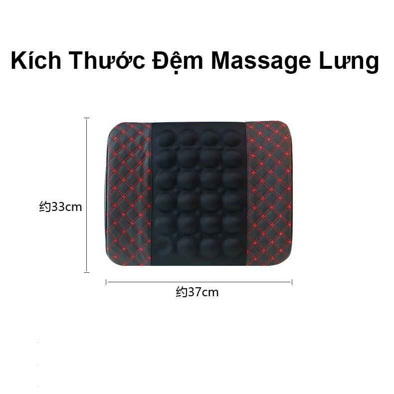 Tựa Lưng Massage Ô Tô - Tựa lưng ô tô Xài Điện Tẩu 12V – Có Kèm Remote Điều Khiển Độ Rung