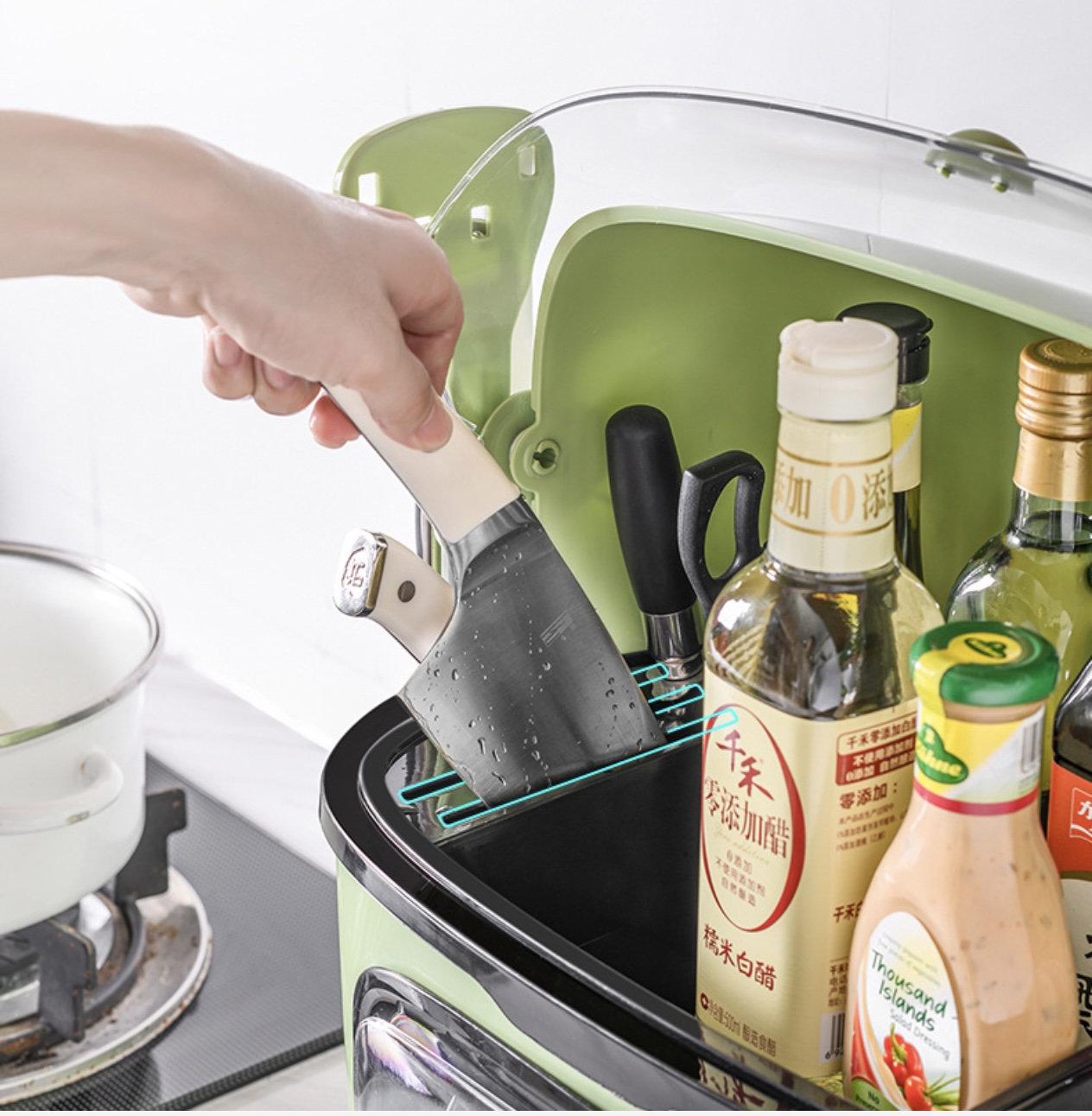 Hộp đựng gia vị vật dụng nhà bếp phong cách Tây Âu