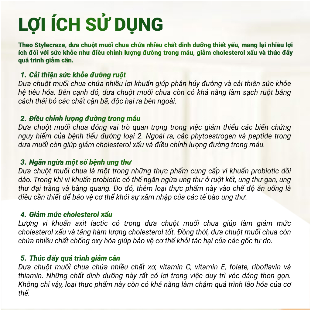 Dưa Chuột Bao Tử Ngâm F&amp;G Food Size 6-9, Hũ Lớn 720gr Ăn Kèm Thịt Nướng, Làm Gỏi Trộn